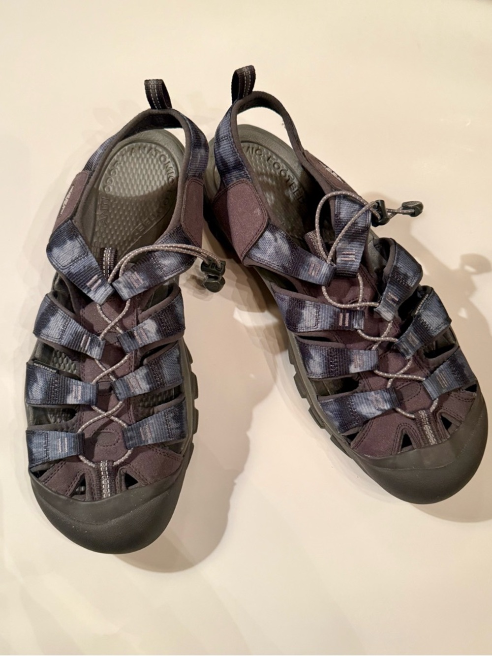 Keen Men’s Newport Sandals Size 16 | Closed Toe Water Hiking Shoes | Black/Gray